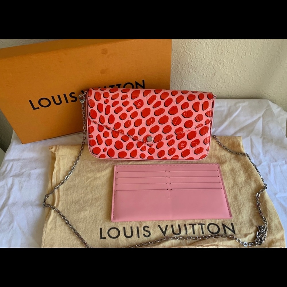 Authentic Louis Vuitton Vernis Jungle Dots Felicie